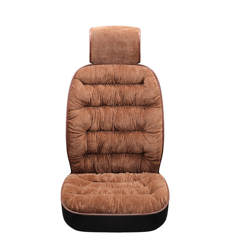 Coussin de siège de voiture universel en tissu peluche chaud d'hiver