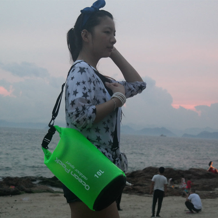 Sac de plage anti-eau, sac seau étanche en PVC, sac étanche à la dérive, sac de natation, sac de sport de plein air