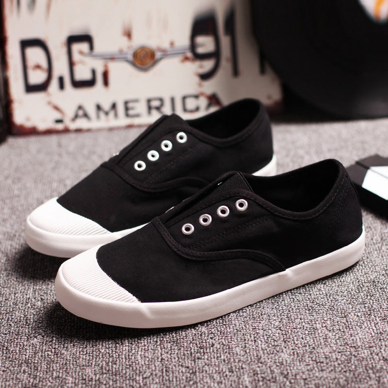 Men's Canvas Shoes Korean-style Low-top Flat