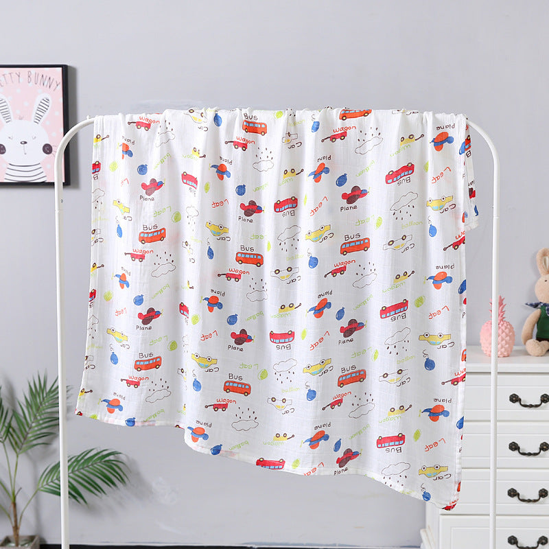 Serviette de bain en gaze double couche 110*120, serviette pour bébé