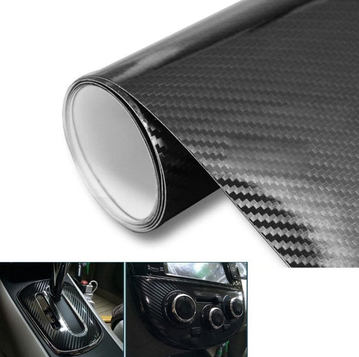 Film vinyle en Fiber de carbone 5D noir brillant, style de voiture, emballage de voiture
