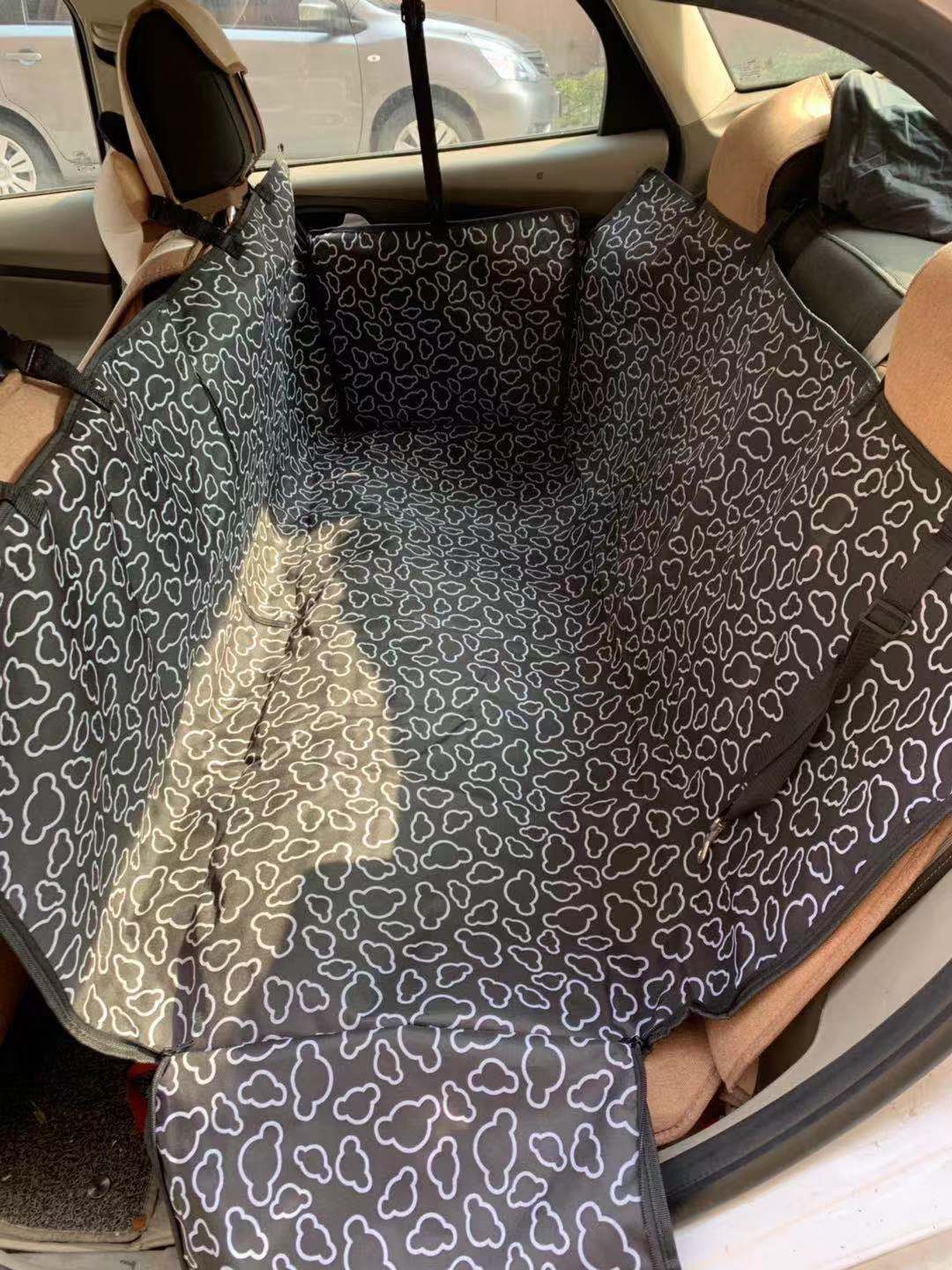 Tapis de voiture arrière simple imprimé à deux places pour voiture pour animaux de compagnie