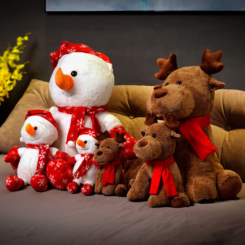 Bonhomme de neige Ragdoll peluche wapiti poupée cadeau de noël