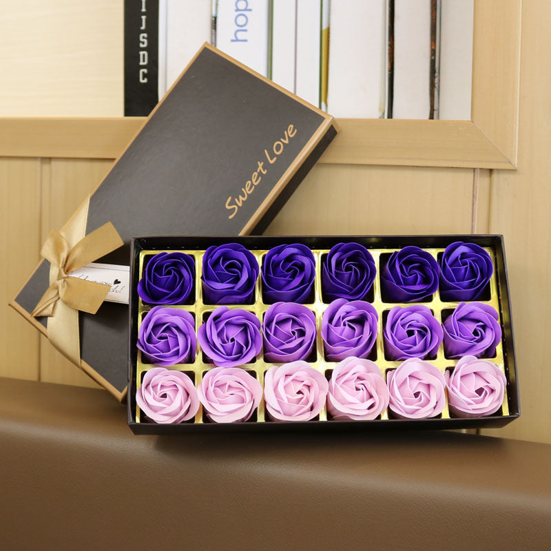 Fleur de savon dégradé 18 roses