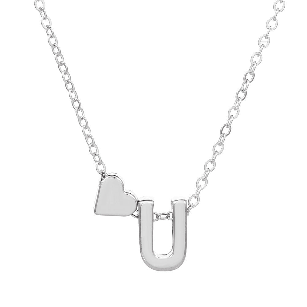 European And American Fashion Love 26 English Letter Simplicity Necklace