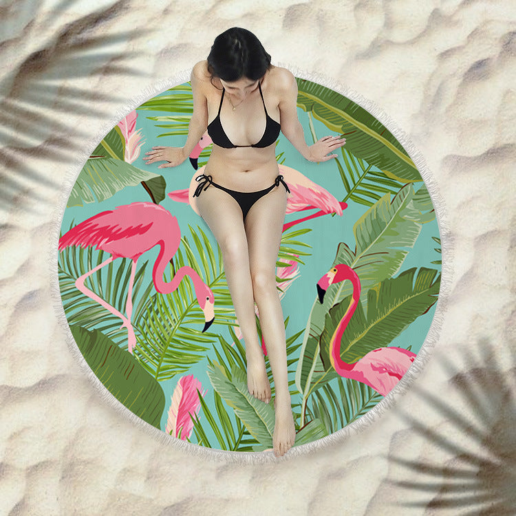 Serviette de plage à franges serviette de bain ronde serviette de plage