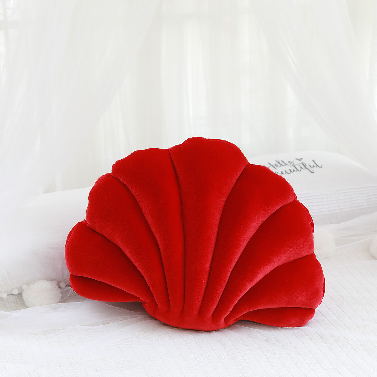 Almohada de concha de simulación, cojín, almohada para siesta de muñeca