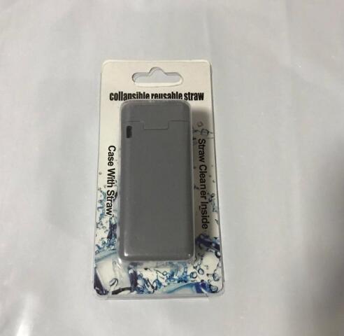 Paille de poche en acier inoxydable, réutilisable, Portable, livraison directe 