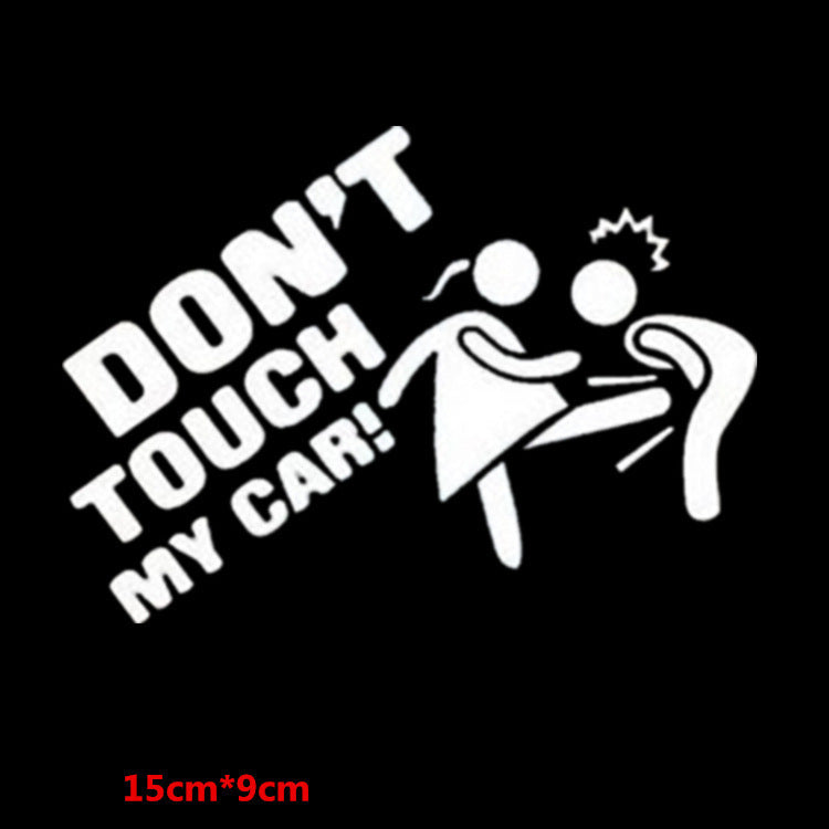 Don't Touch My Car Reflective Bumper Sticker