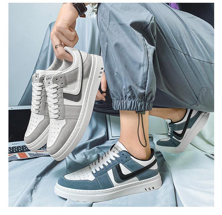 Zapatos blancos deportivos informales que combinan con todo para hombre