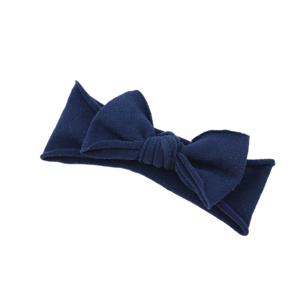 Accessoires pour cheveux de bébé, bandeau noué de couleur unie