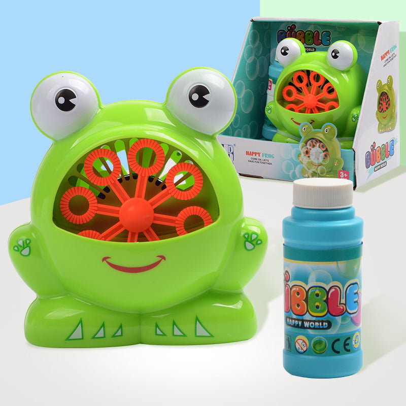 Nouveau Mignon dessin animé animaux forme créative grenouille automatique bulle mitrailleuse