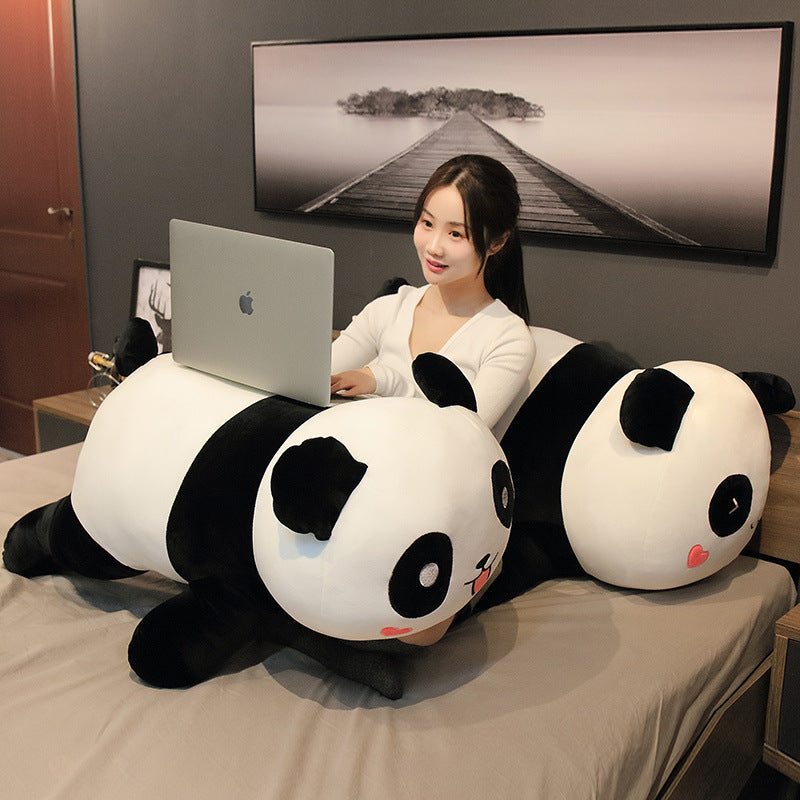 Almohada de panda tumbado, almohada grande para dormir