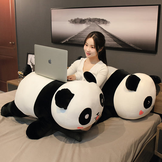 Almohada de panda tumbado, almohada grande para dormir