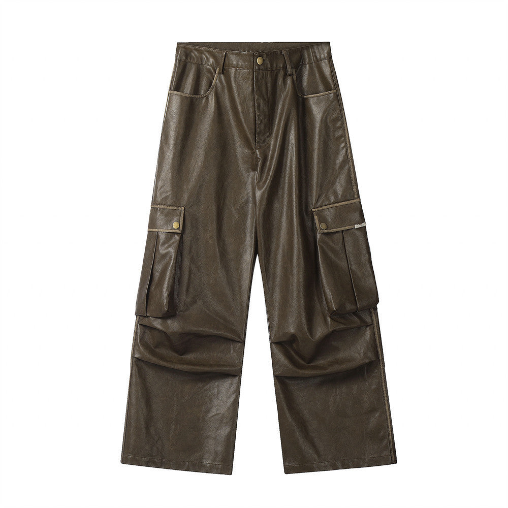 Fashion Men's Straight Loose-fitting Wide-leg Trousers