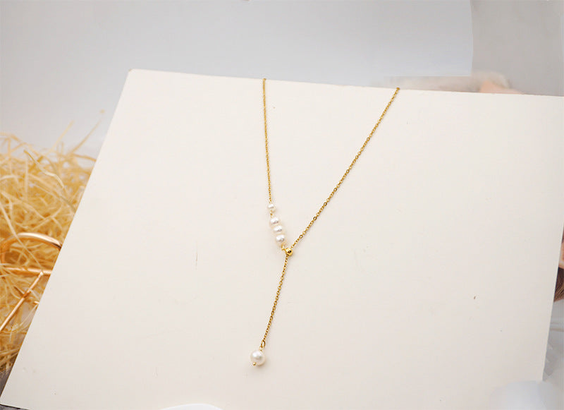 Women's Fresh Water Pearl Grace Clavicle Chain