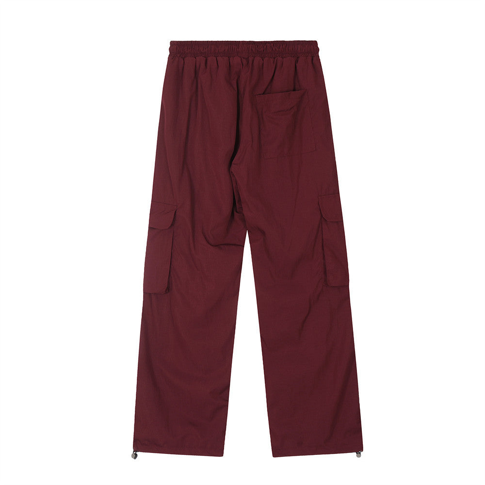 Loose Multi-pocket Workwear Straight-leg Trousers Men