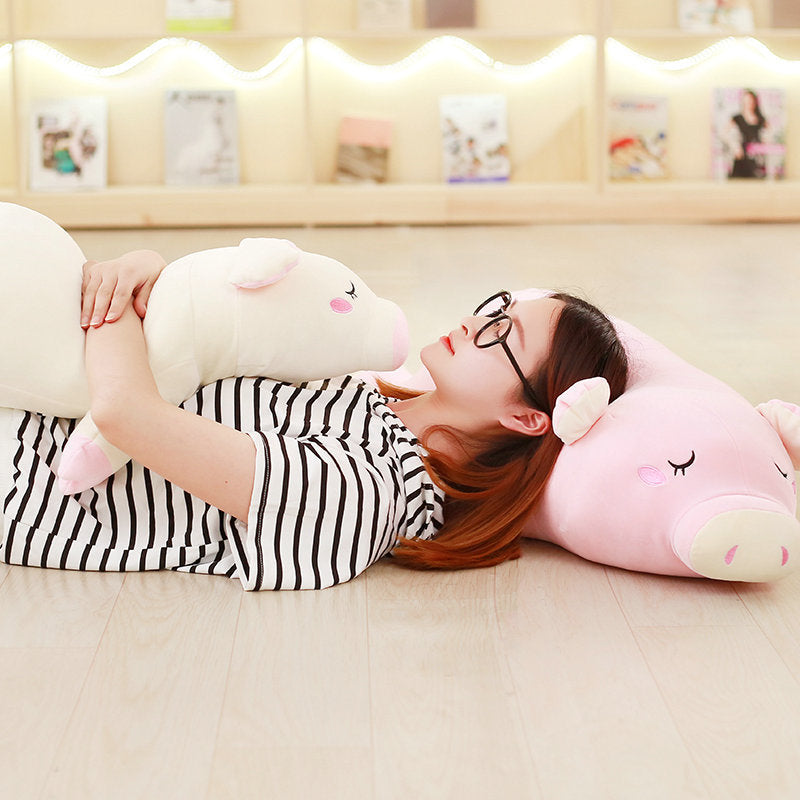 Peluche cochon doux, poupée cochon de dessin animé, oreiller en coton, cadeau d'anniversaire