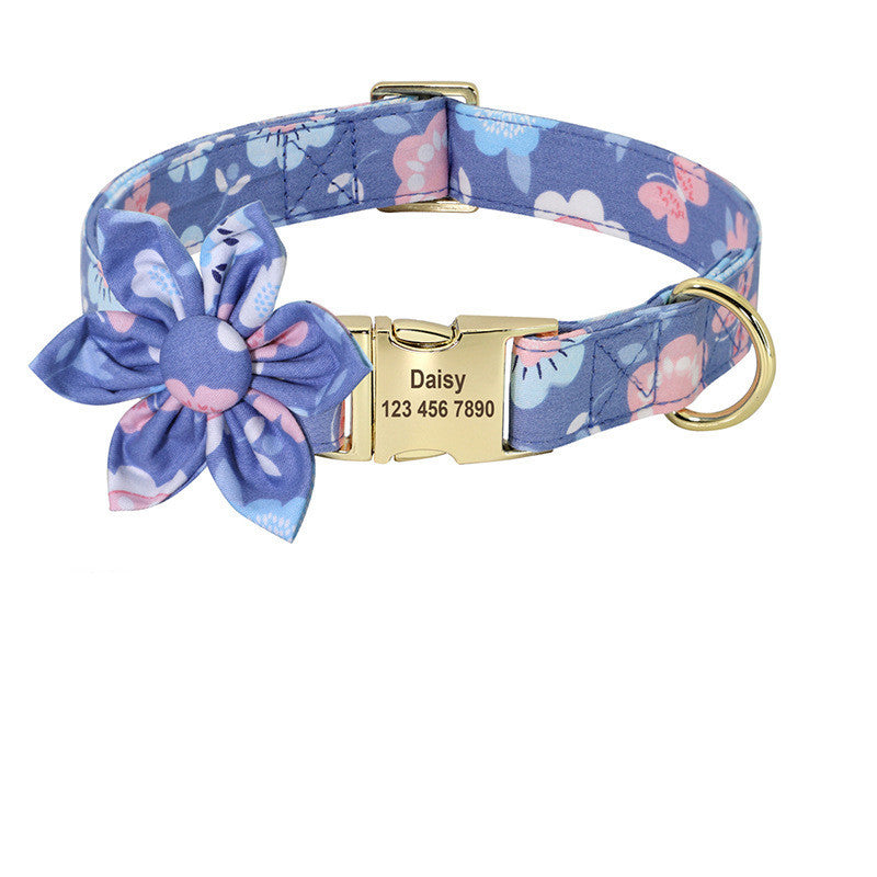 Collier de chien imprimé à la mode collier de chien en Nylon personnalisé colliers de chat de chiot de compagnie personnalisés colliers d'étiquette d'identification gravés accessoires de chien