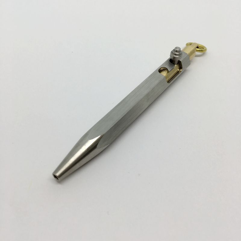 Stylo à six faces en laiton et acier inoxydable