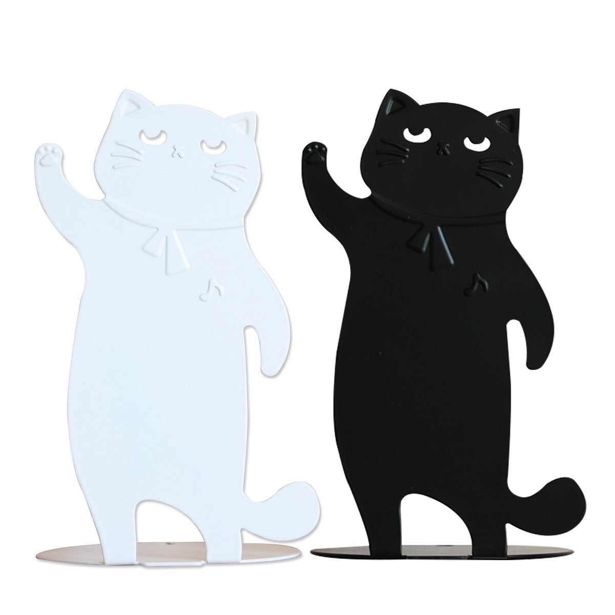 Cartoon Cute Music Cat Metal Desktop Book Stand