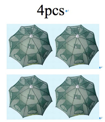 Filet de pêche automatique renforcé, Cage à crevettes, piège à poisson pliable en Nylon, filet moulé pliable, piège à crabe, réseau de pêche, 4 à 20 trous