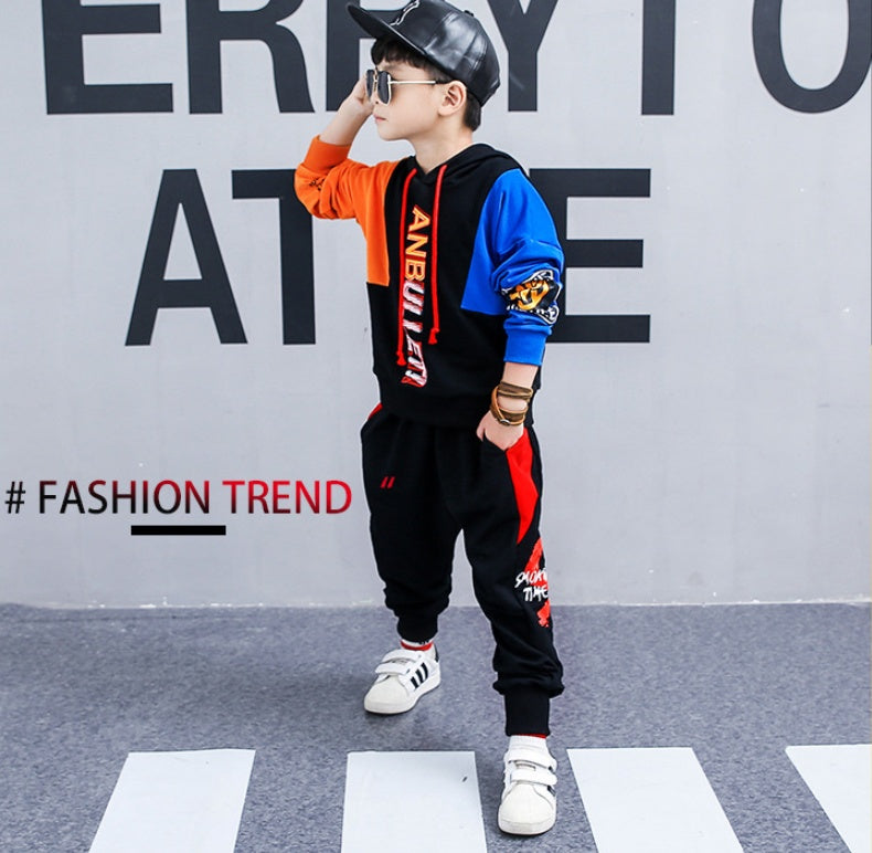 Costume de printemps pour garçons, vêtements pour enfants coréens, costume de sport deux pièces à manches longues, vêtements tendance, nouvelle collection 
