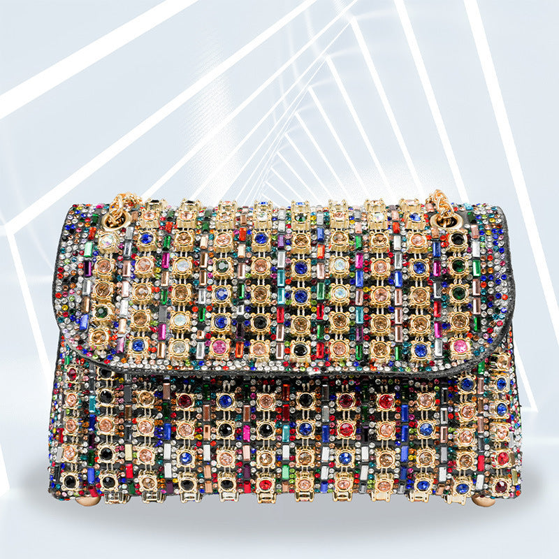 Diamond Clutch Sac à main personnalisé Sac à main carré pour femme