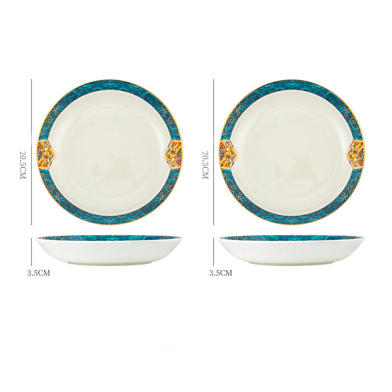 Assiettes à dîner Assiette à steak en céramique Web Porcelaine