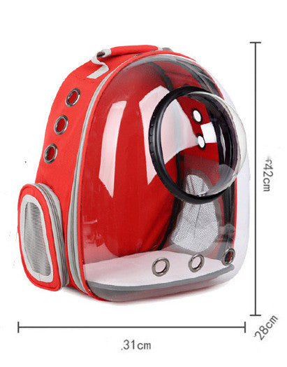 Sac pour chat, sac spatial entièrement transparent pour animaux de compagnie