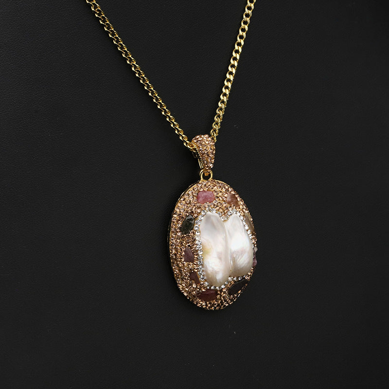 Freshwater Baroque Clavicle Chain Female