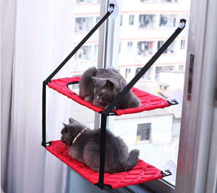 Hamac pour chat, siège de repos de fenêtre, perchoir, lit pour chats d'intérieur qui dorment