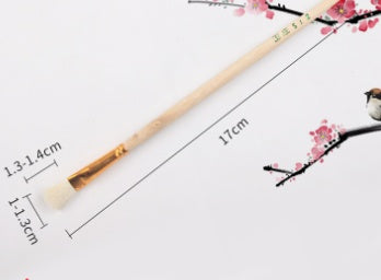 Pluma de pintura, cepillo de lana, cabeza suave, pluma S, proceso de rastreo de cerámica, pintura al óleo de acuarela