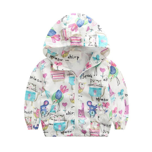 Sweat à capuche dessin animé bébé fille