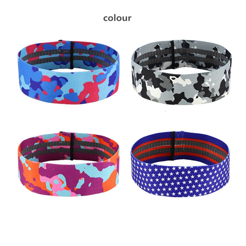 Bande de résistance de couleur camouflage de yoga antidérapante