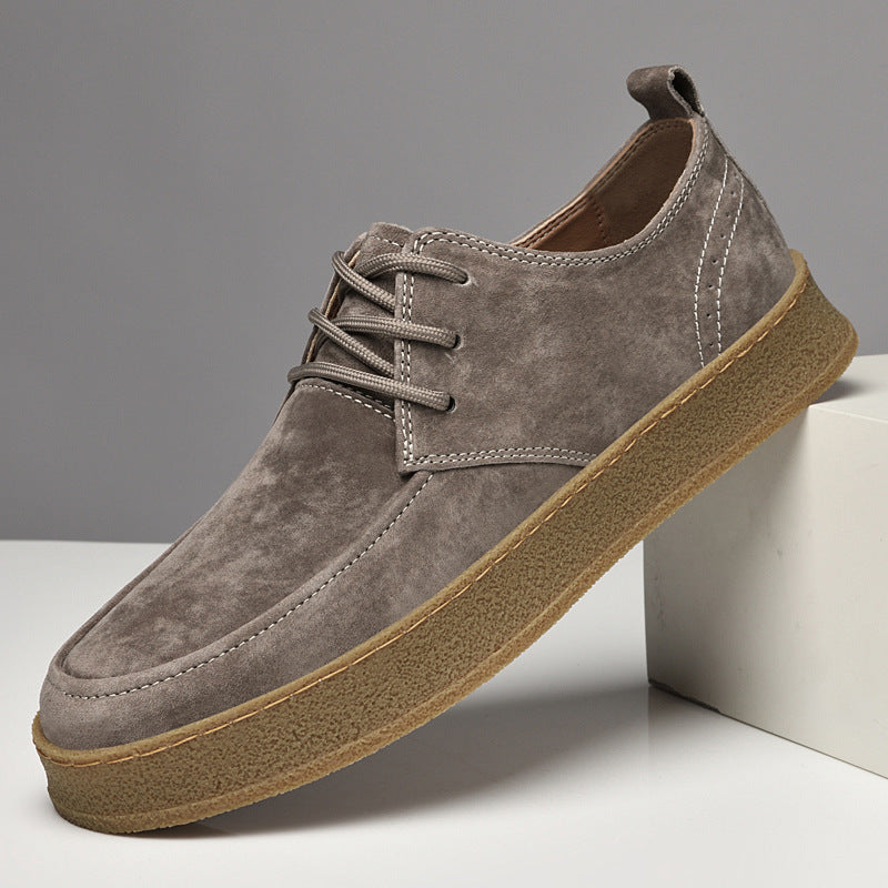 Chaussures plates décontractées et intelligentes pour hommes, à lacets en cuir mat, nouvelle collection printemps
