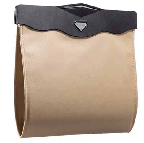 Sac de rangement suspendu pour voiture, sac poubelle à dossier de siège, sac de rangement multifonction pour poubelle de voiture, lumière LED 