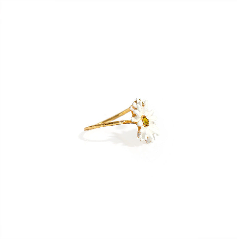 Enamel Glaze Ring Female European And American Adjustable Mouth