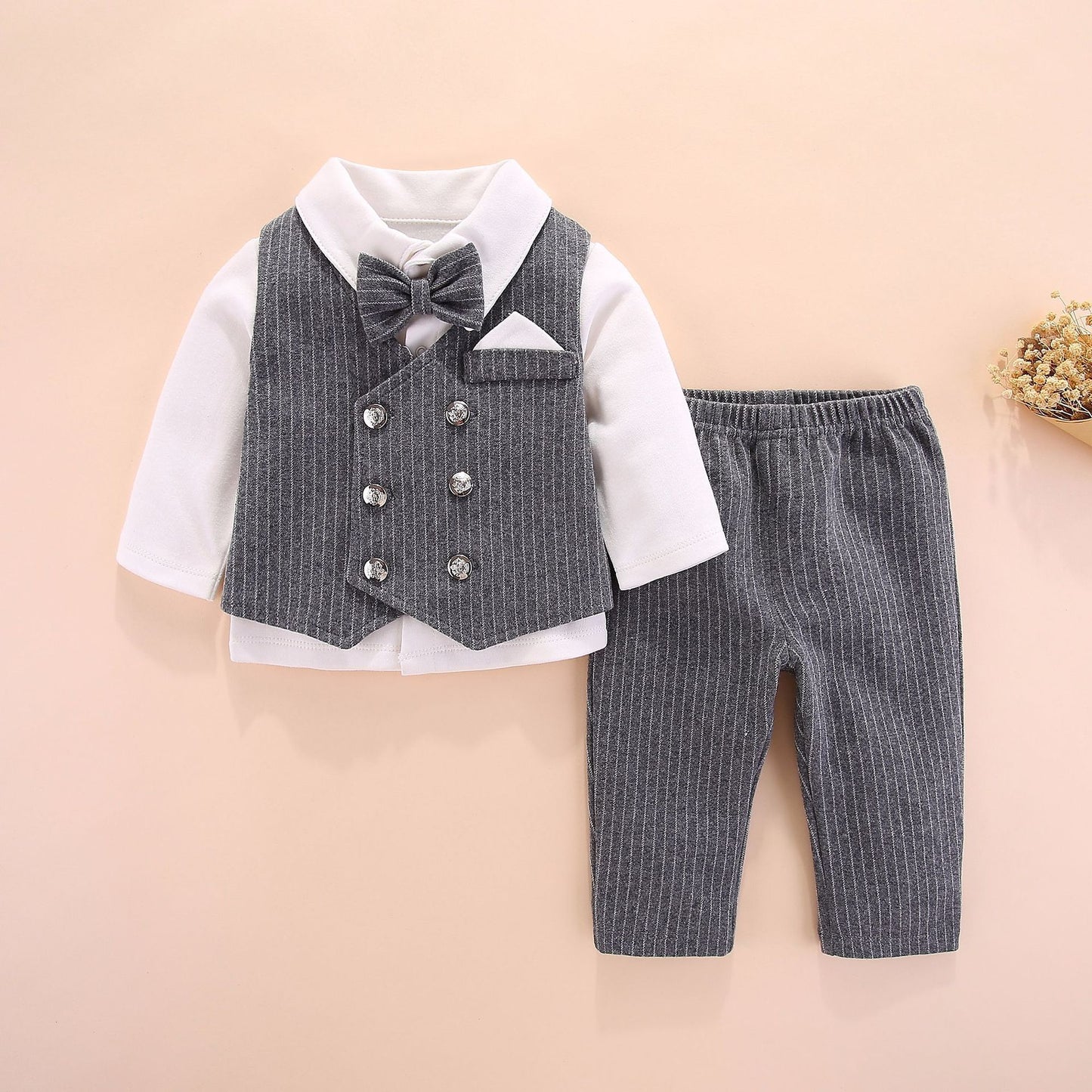 Bébé nouveau style gentleman beaux vêtements fendus