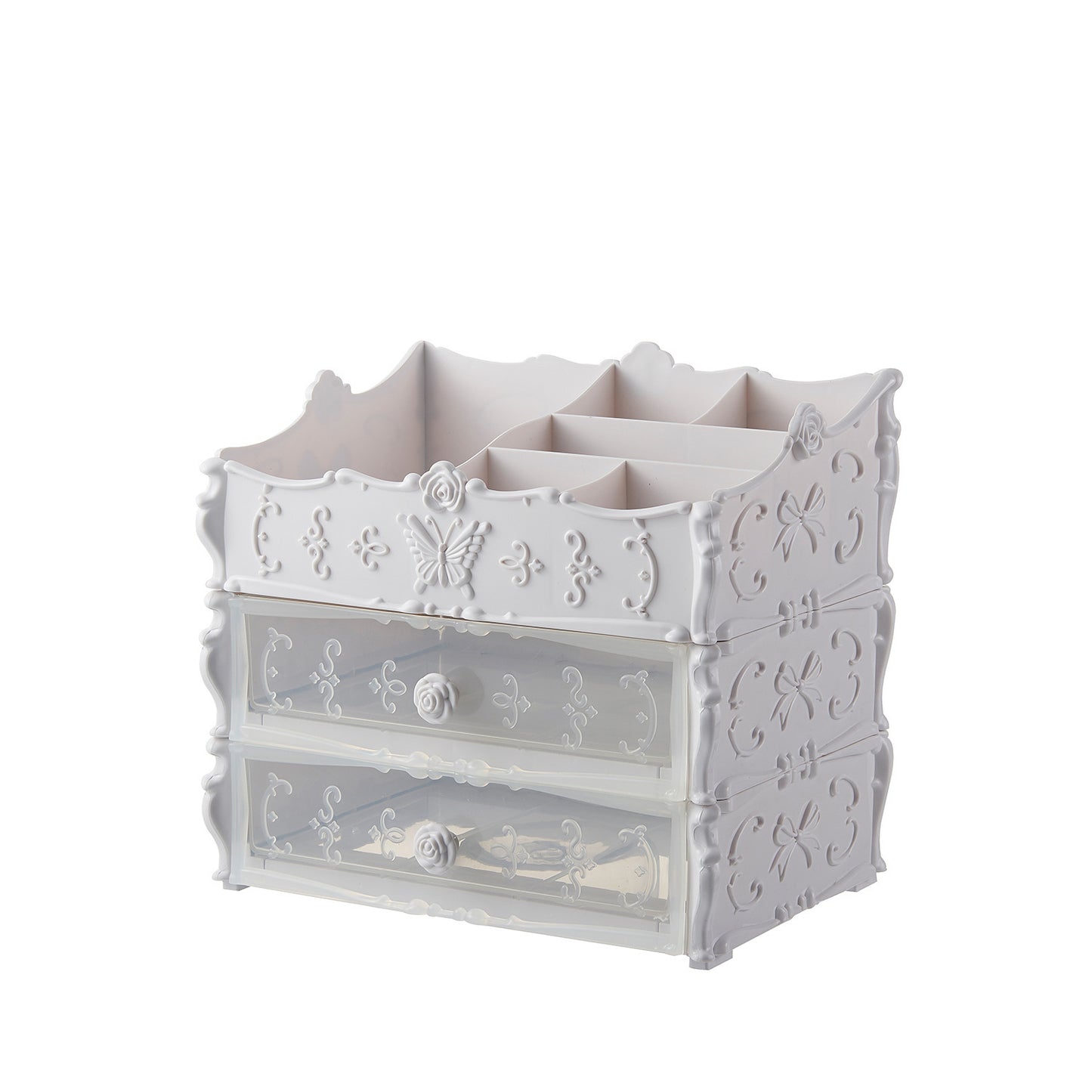 Organisateur de maquillage Transparent, boîte de rangement de cosmétiques, tiroir de bureau, bacs de rangement de bijoux et de beauté, rouge à lèvres, cadeaux de noël