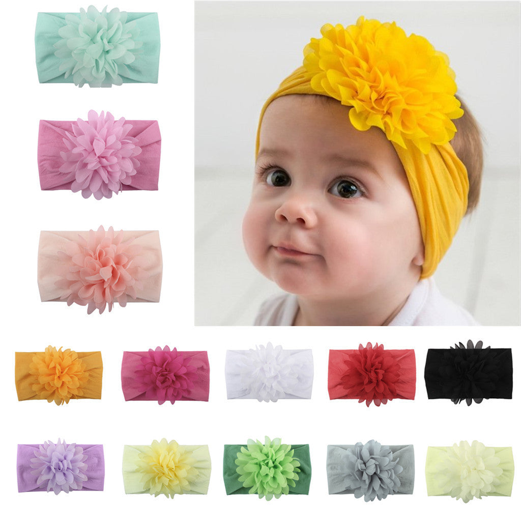 Bandeau créatif en mousseline de soie, accessoires pour cheveux de bébé, bandeau de princesse mignon