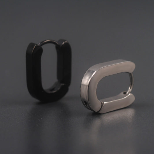 Hip Hop Street Ear Studs Hommes Hiphop Boucles d'oreilles géométriques