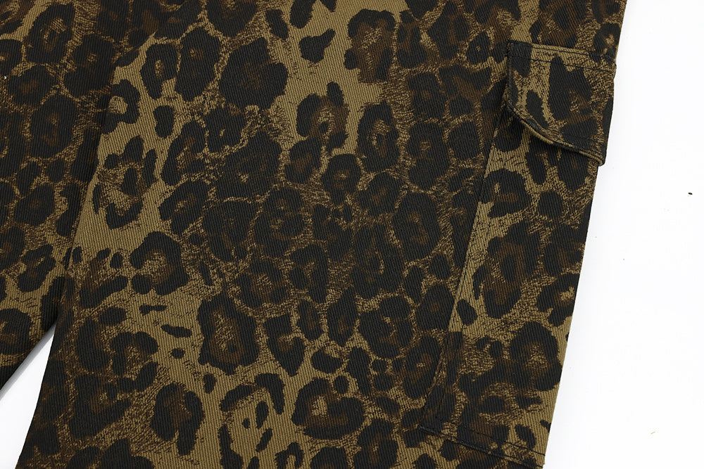 Leopard Print Casual Trousers For Men And Women