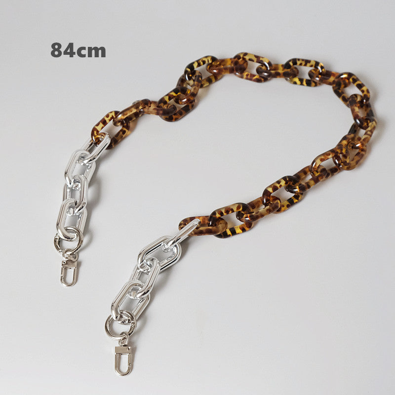 Fashionable Acrylic Resin Chain With Contrasting Colors, Retro And Exaggerated
