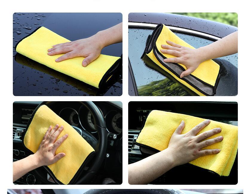 Toalla de lavado de coche, paño de limpieza, toalla especial sin pelusa, trapo absorbente de vidrio para coche, toalla de piel sin venado, espesante sin dejar marcas