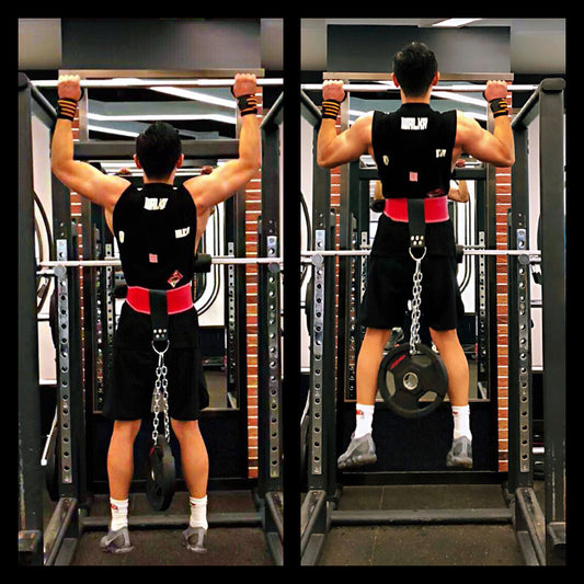 Cinturón de levantamiento de pesas de cuero con anillo de cadena Power Training