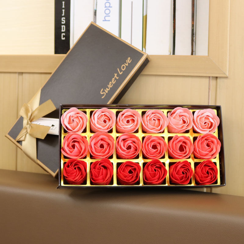 Fleur de savon dégradé 18 roses