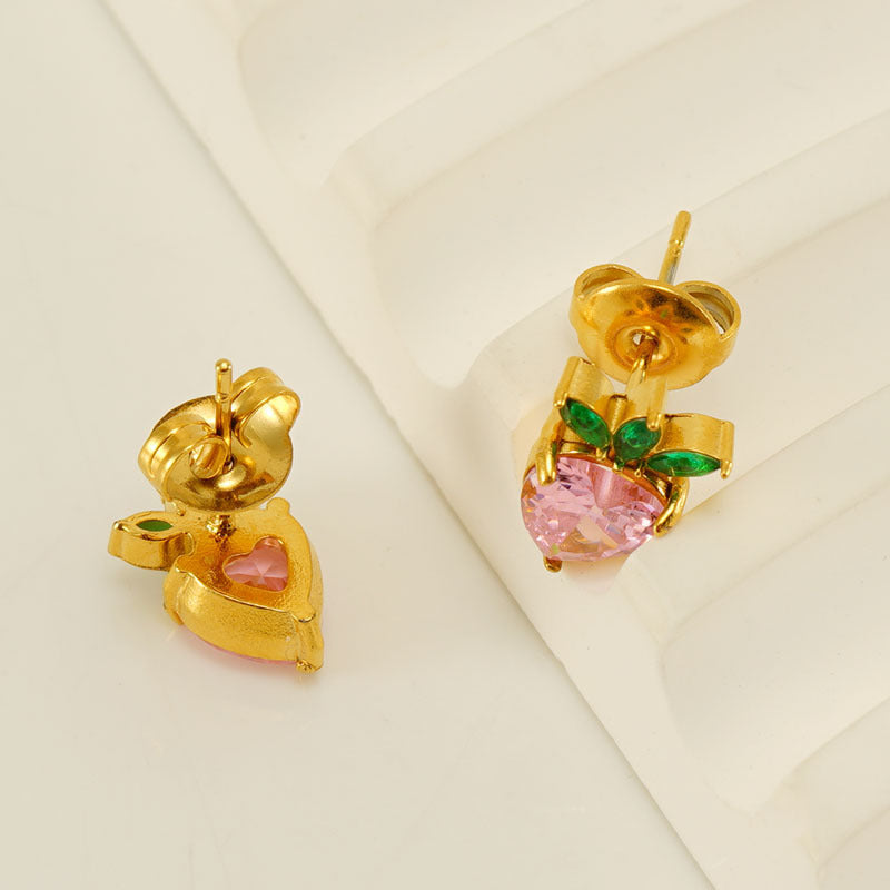 Golden Small And Versatile Fruit Puncture Ear Bone Stud