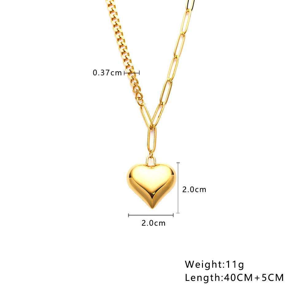 Cadena de suéter con colgante de circonio de color con incrustaciones