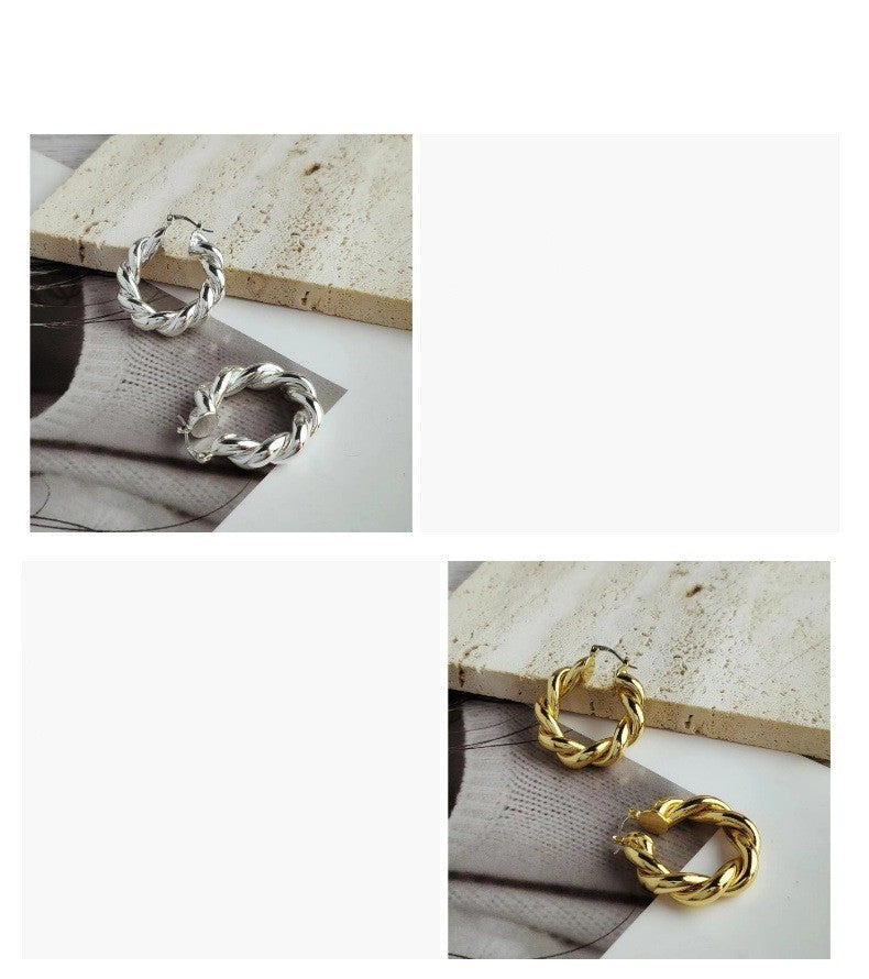 Boucles d'oreilles à motif de chanvre creux de haute qualité